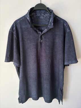 John Varvatos Washable Navy Blue Polo Shirt